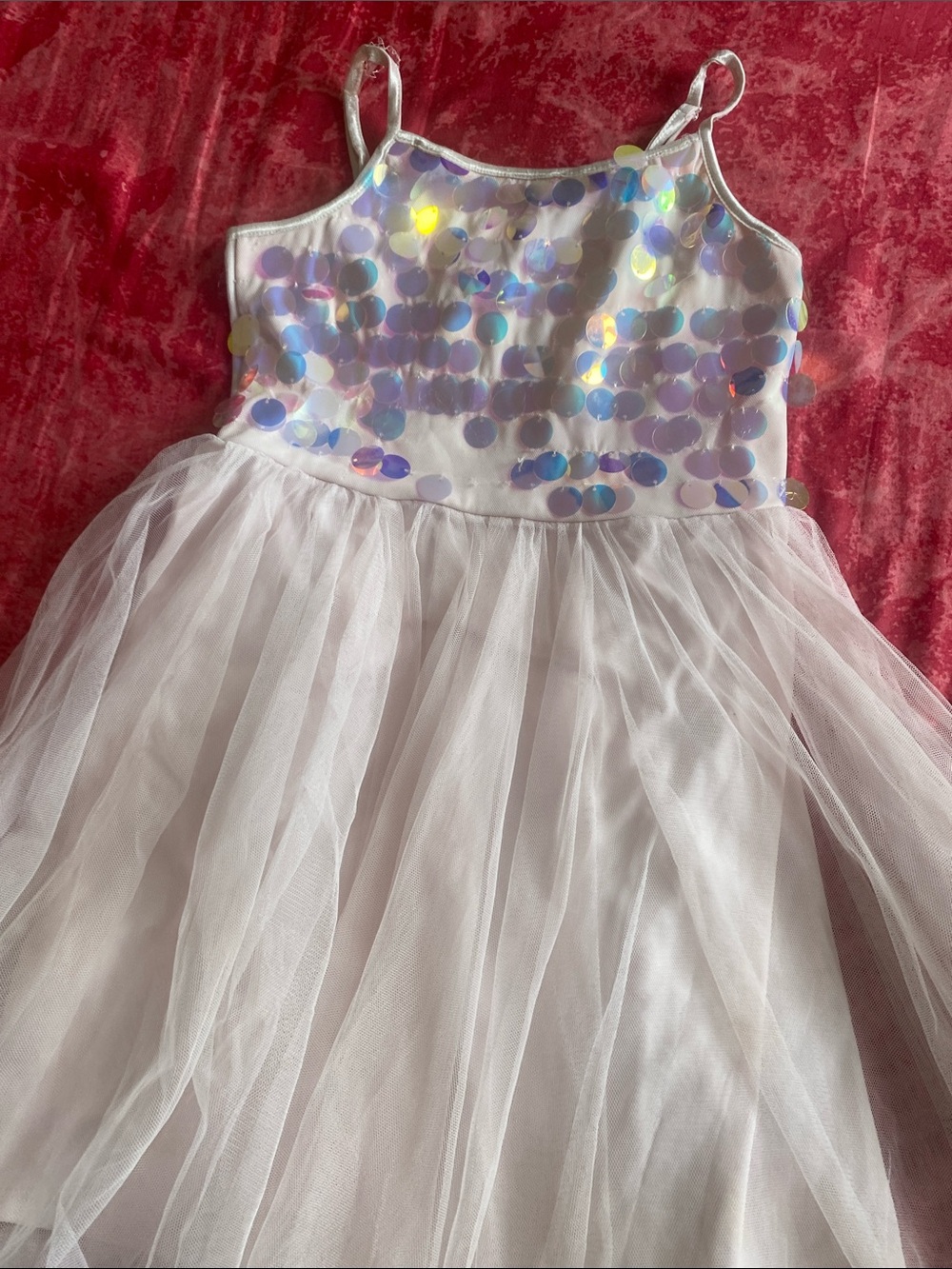 Cat & Jack White Sequin Tulle Costume Dress